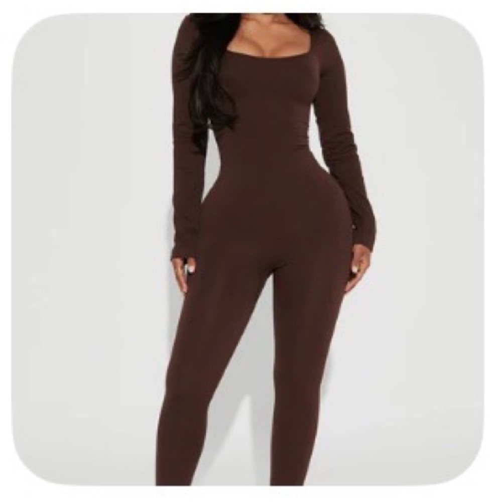 Fashion Nova Chocolate Brown Jumpsuit